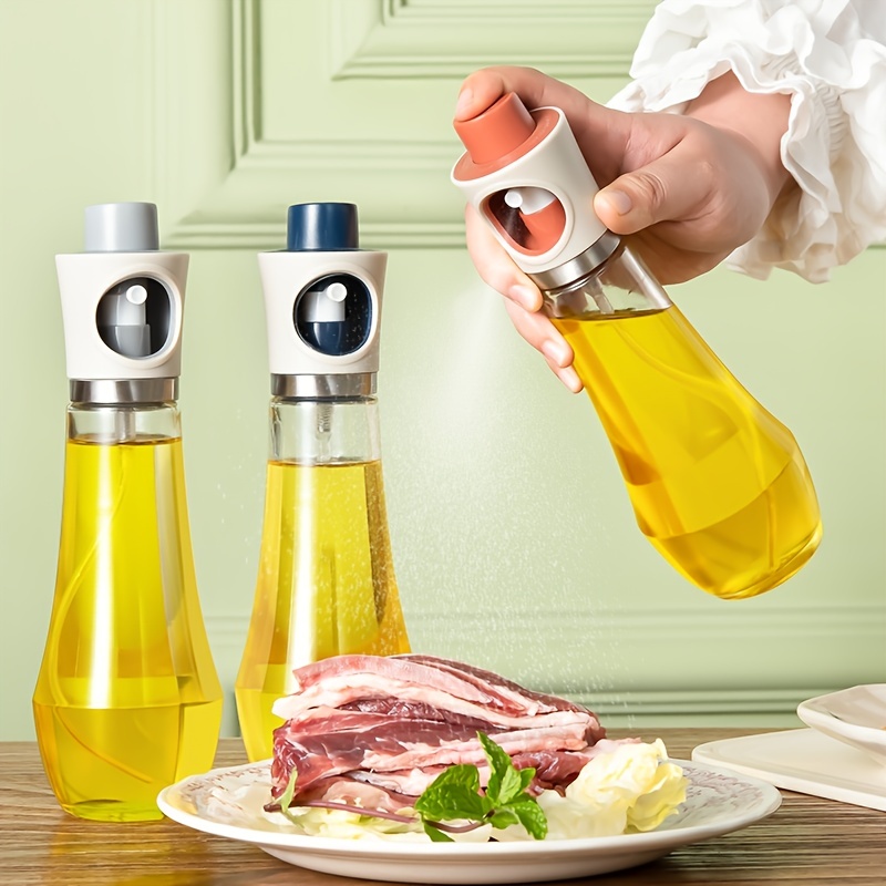  Oil Sprayer for Cooking, 200ml Glass Olive Oil Sprayer Mister,  Olive Oil Spray Bottle, Kitchen Gadgets Accessories for Air Fryer, Canola  Oil Spritzer, Widely Used for Salad Making, Baking, Frying, BBQ 