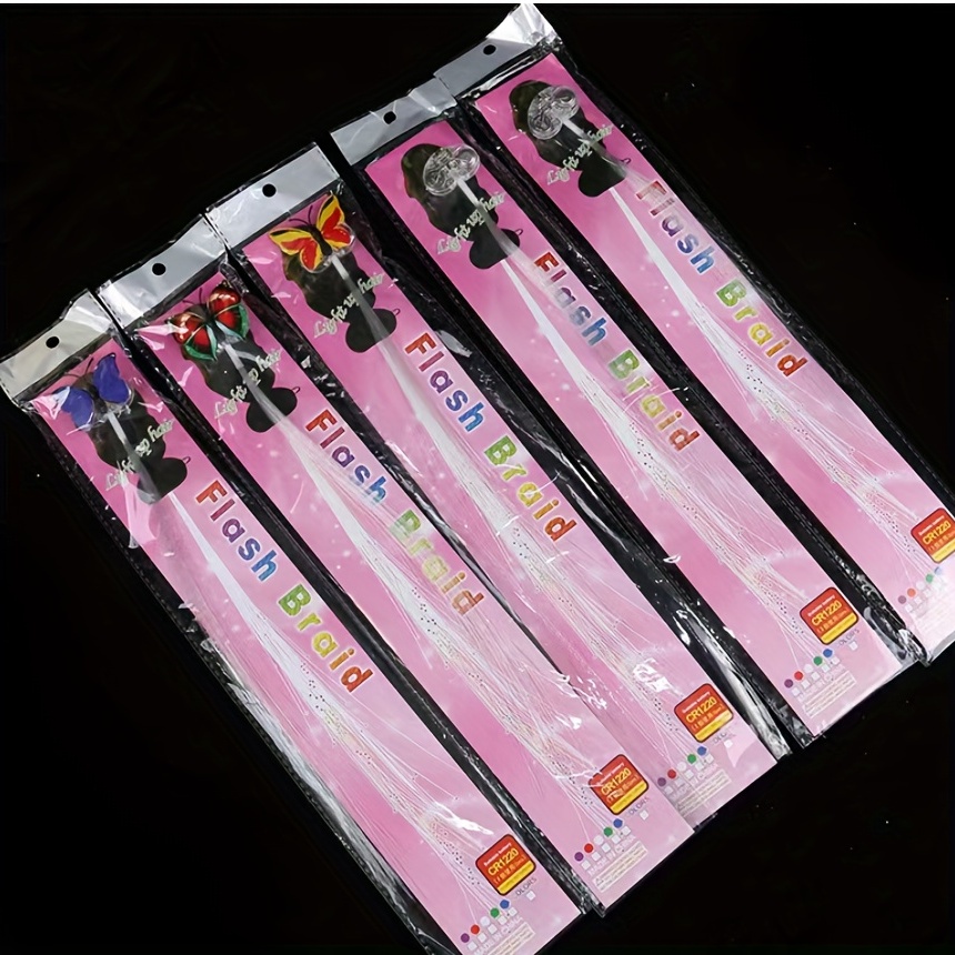 10pcs Colorful LED Luminous Braids for Festivals and Parties