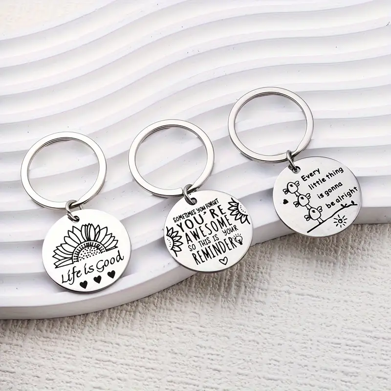 You Are Awesome Keychain Cute Stainless Steel Key Chain Ring Birthday Gift for Best BFF Girls Boys,Temu