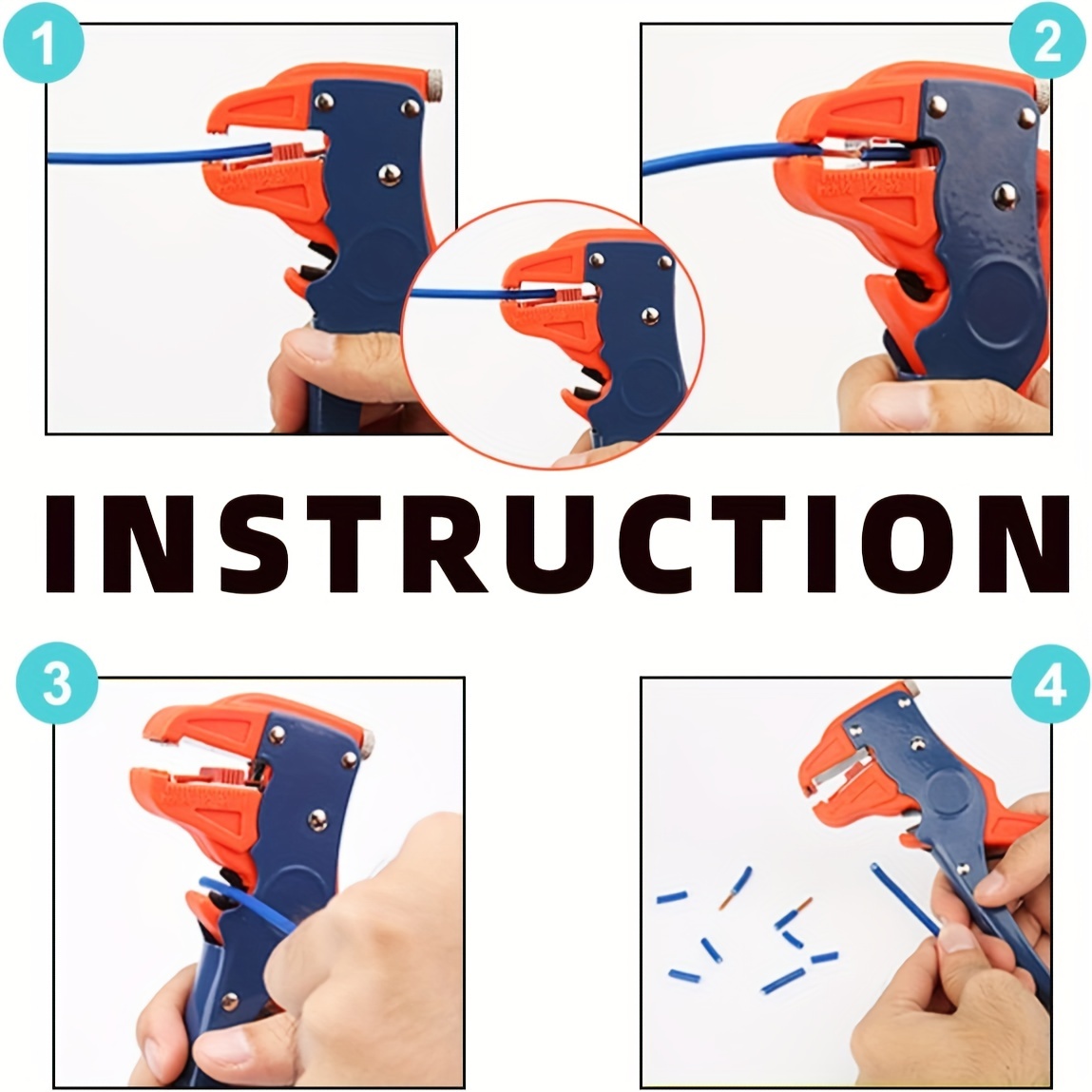 Pince À Dénuder Et Coupe-fil Automatique, Outil À Dénuder 2 En 1, Outil De  Dénudage De Fil De Câble Électrique Réglable 10-24 AWG, Pince À Nez D'aigle  Pour Réparation Électronique Et Automobile 