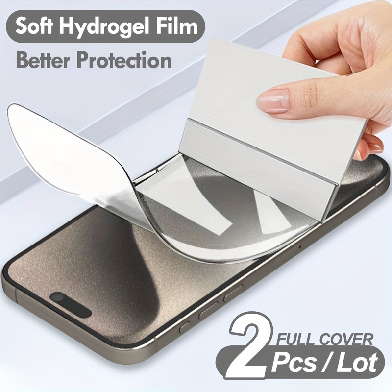 Hydrogel Film Screen Protector Full Cover For Iphone 15 14 - Temu