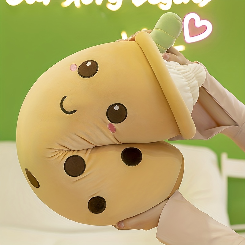 Fruit Milk Tea Cup Pillow Anime Soft and Cozy Home Decor