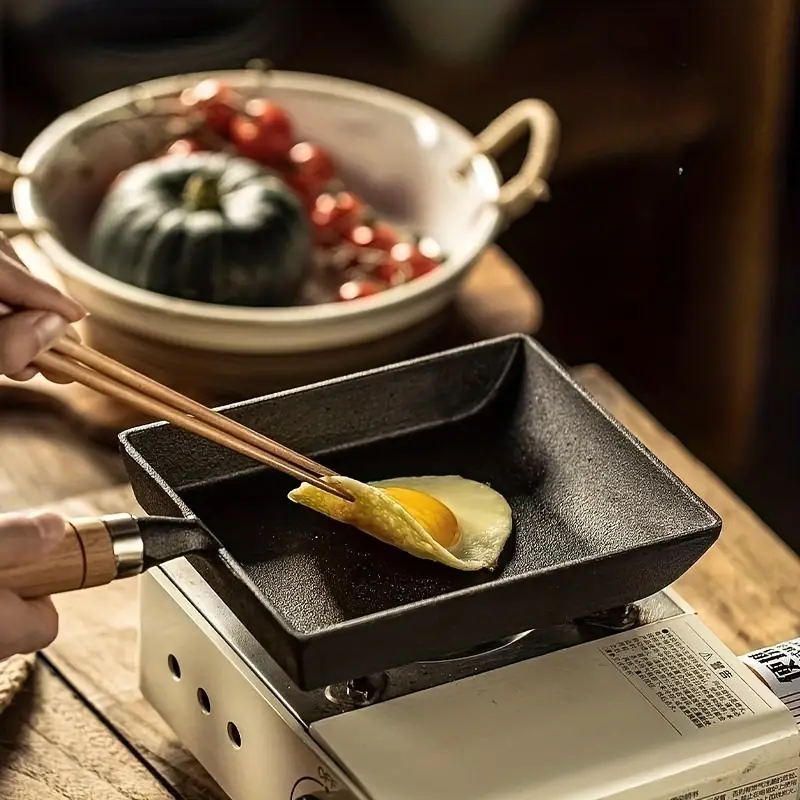 Japanese Style Omelette Pan Cast Iron Omelette Pan - Temu
