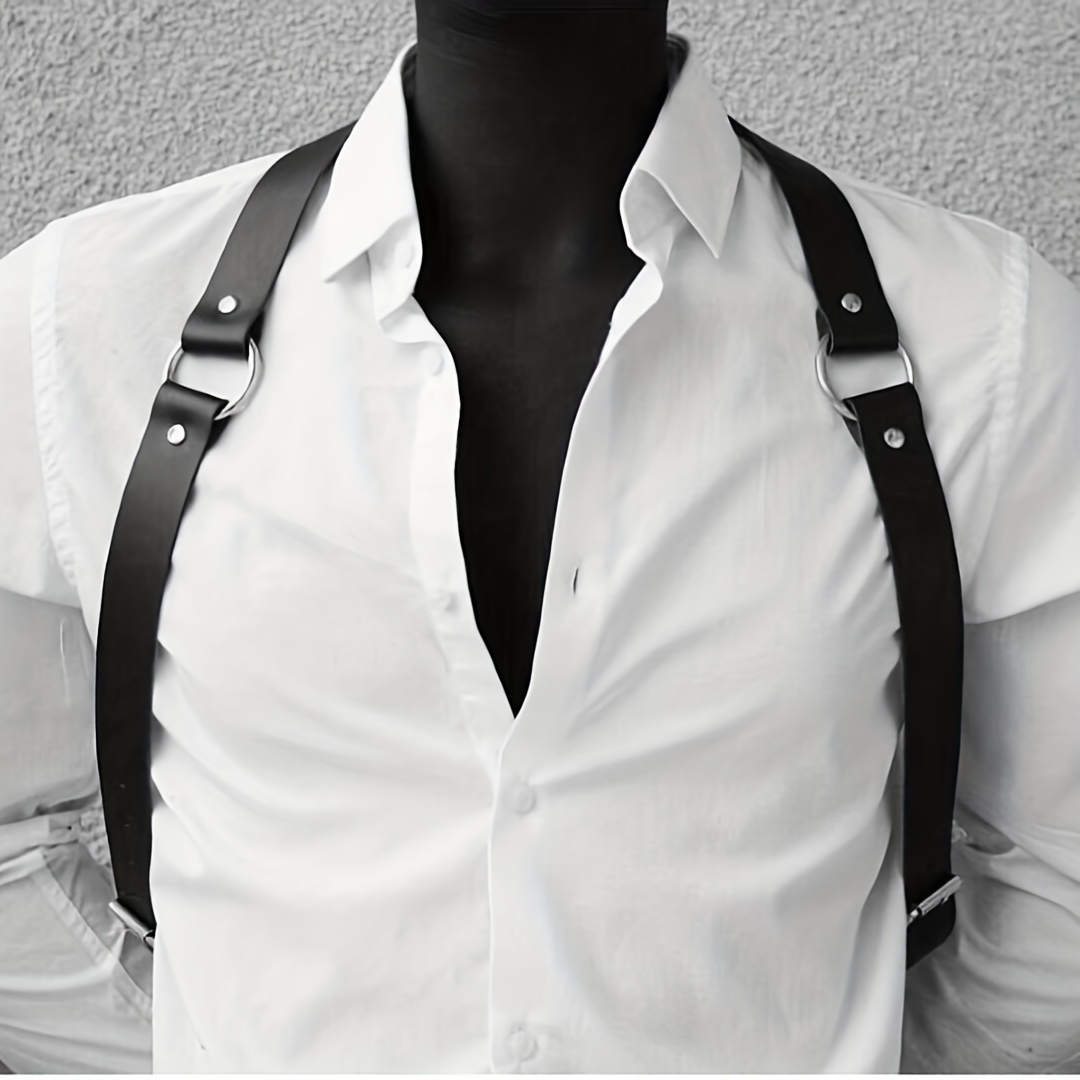 Men's Adjustable Shoulder Ring Suspenders Waistband