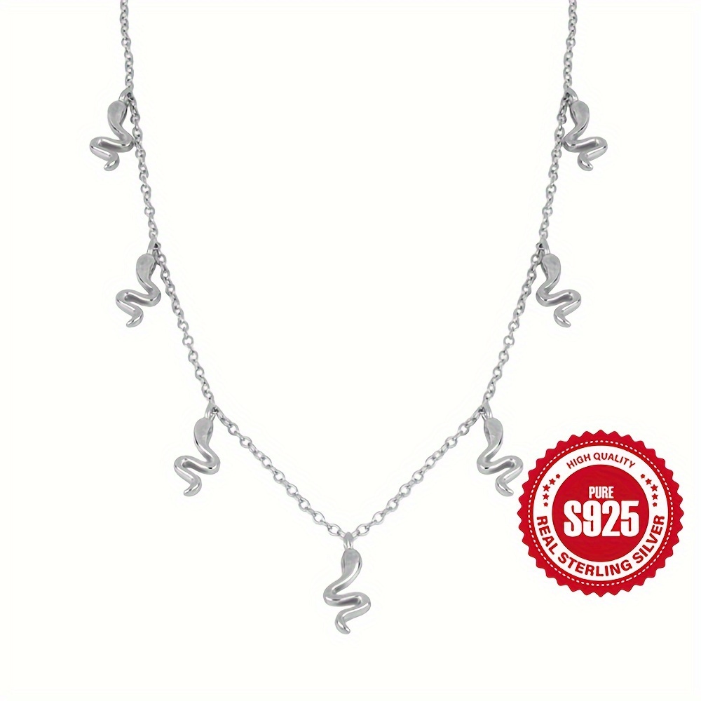 925 Sterling Silver Necklace Women's Silver Chain Without - Temu