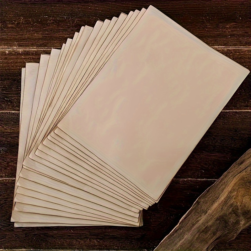 Handmade Antique Deckle Edge Blank Paper - A4 Size Package of 50