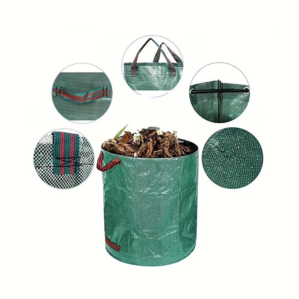 Fdit Cubo de basura plegable de 30 galones, bolsa de jardinería, bolsa de  basura portátil de hojas para camping reciclaje y más