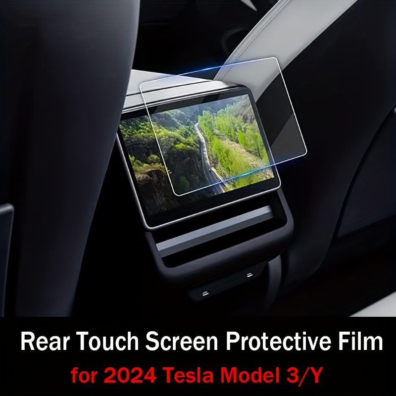 Film De Protection D'écran Pour Le Nouveau Tesla Model 3 Y 2024 Écran  Tactile De Contrôle Central De La Rangée Arrière Film En Verre Trempé