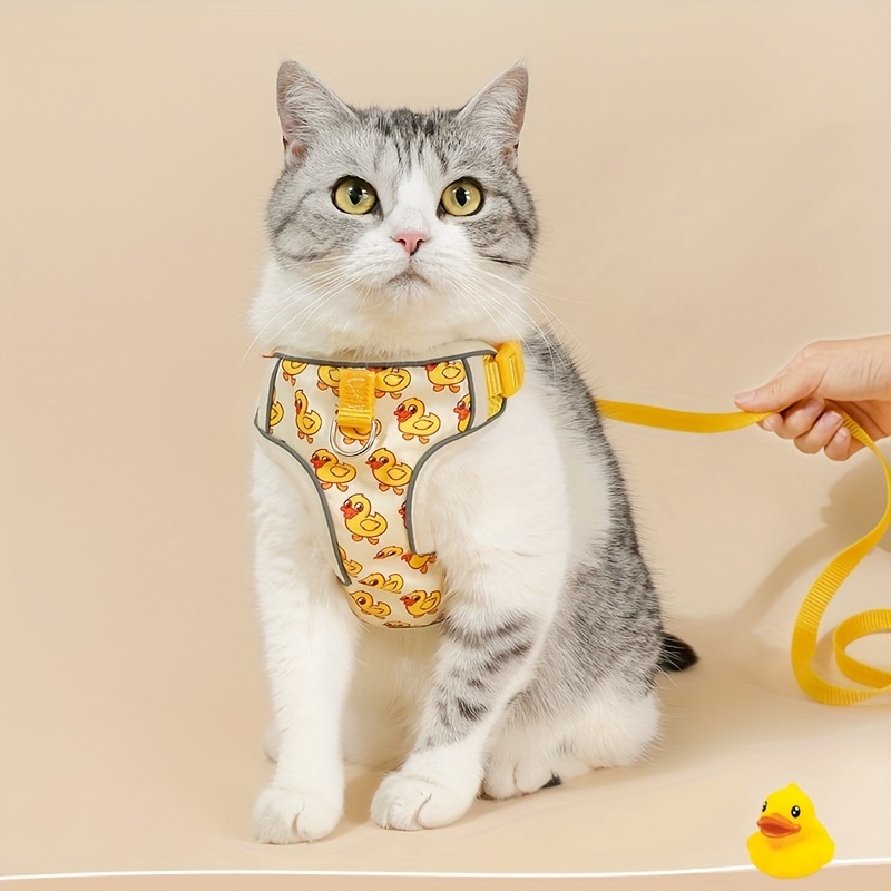 Cat Harness Leash Straps Soft And Comfortable Cat Walking - Temu