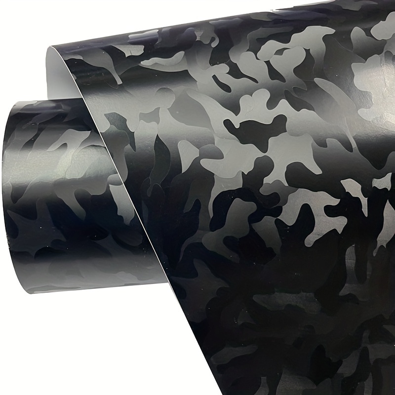 Premium Ghost Black Stealth Camouflage Vinyl Wrap Roll Air - Temu Canada