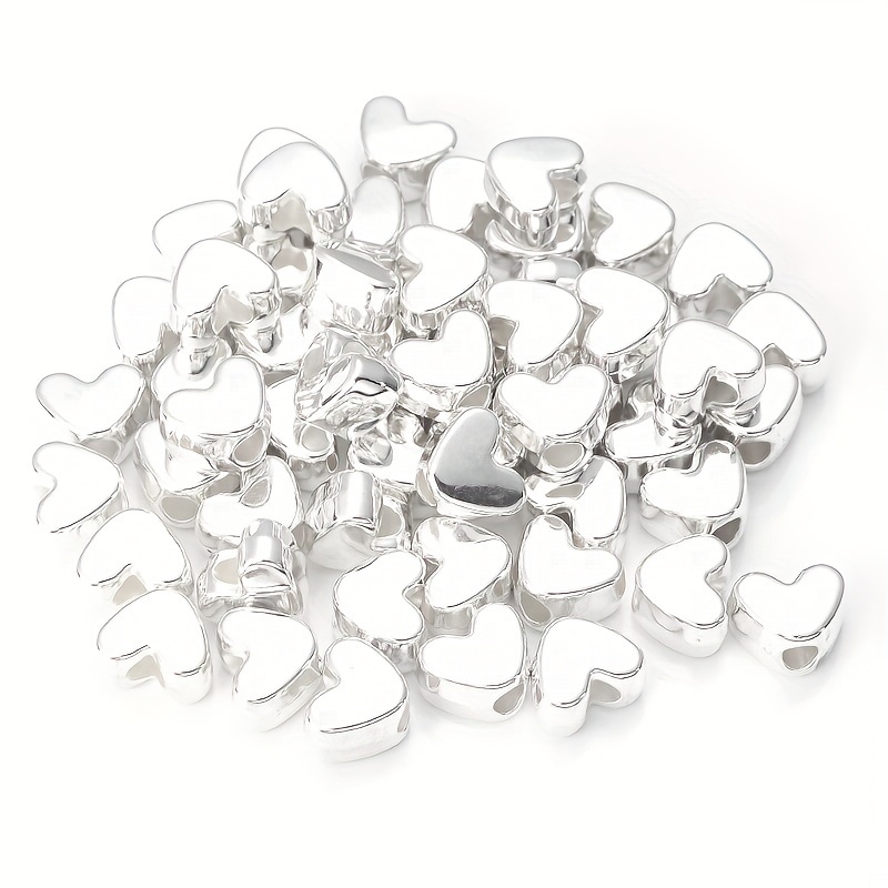  20pcs Large Pore Beads Spacer Beads Metal Round Beads