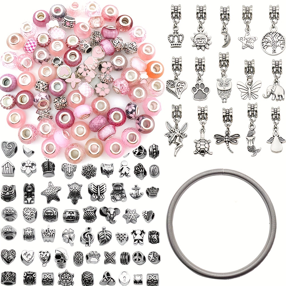 Diy Beaded Charm Bracelet Making Kit Perfect Jewelry Gift - Temu