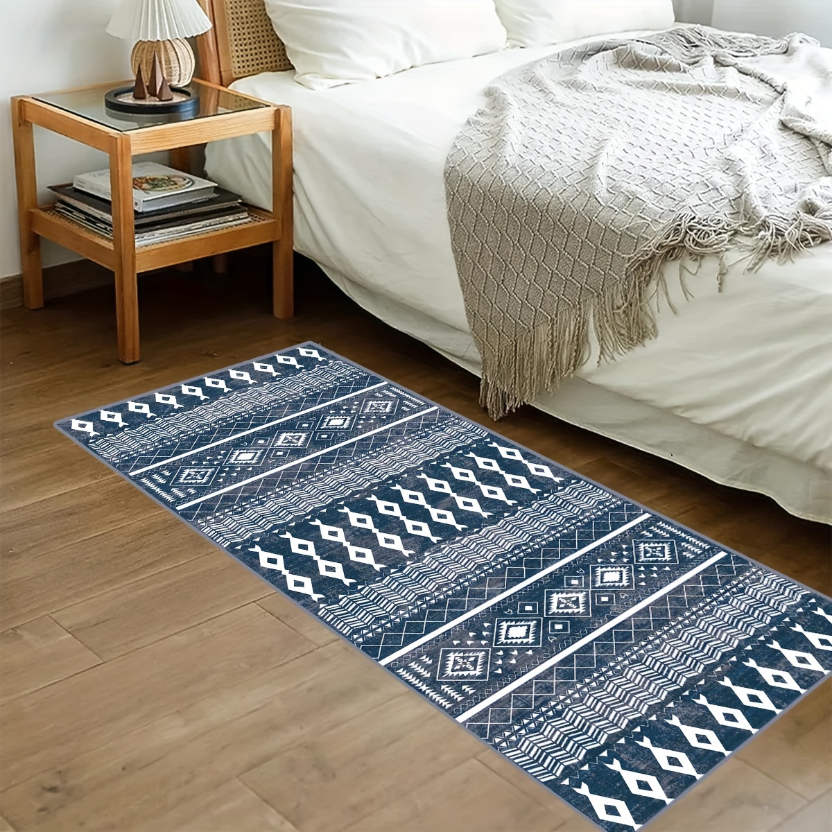 Anti Fatigue Grey Blue Boho Kitchen Runner Rug Padded Rubber Cushioned –  Modern Rugs and Decor