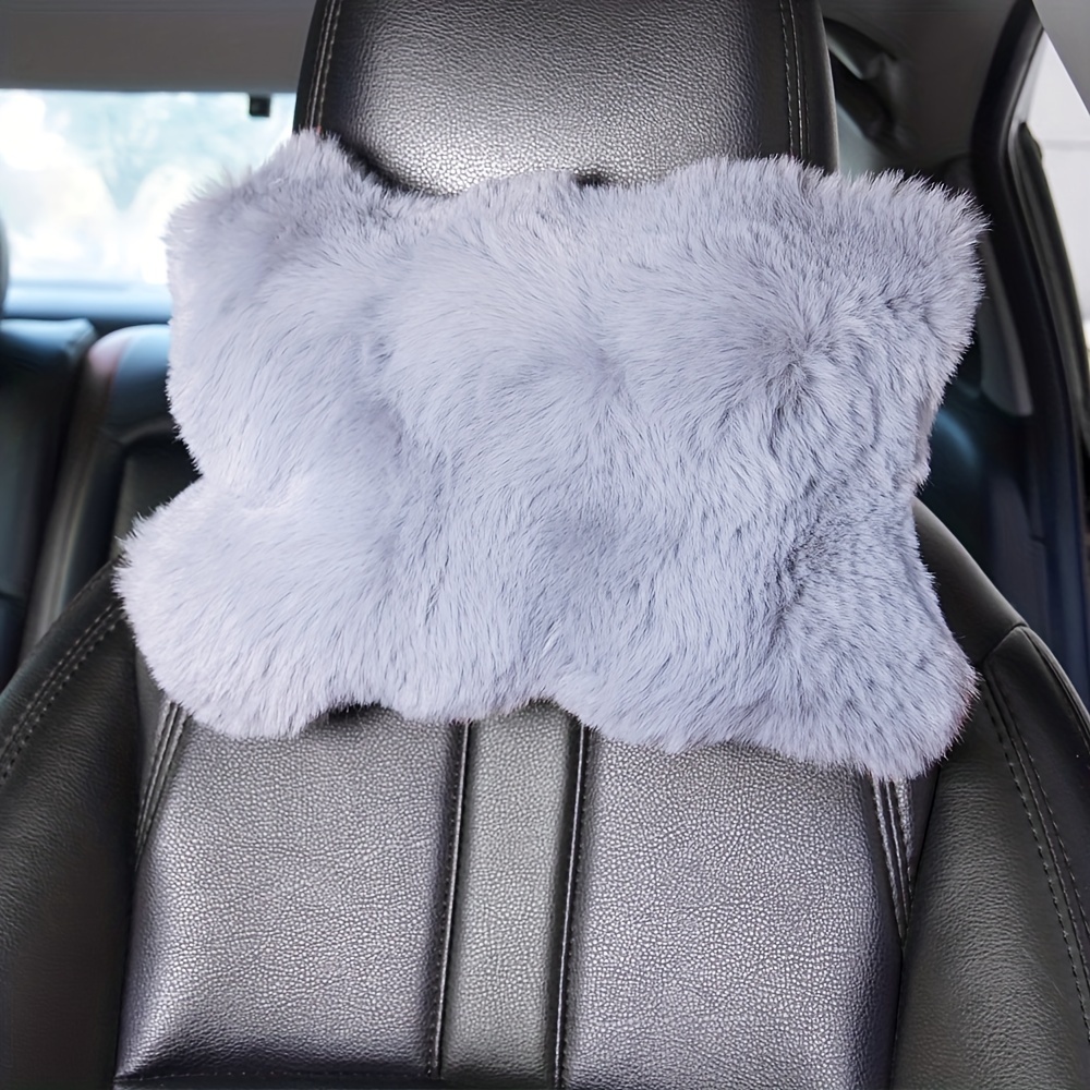Car Plush Seat Cushion Winter Warm Imitation Rabbit Fur Seat - Temu