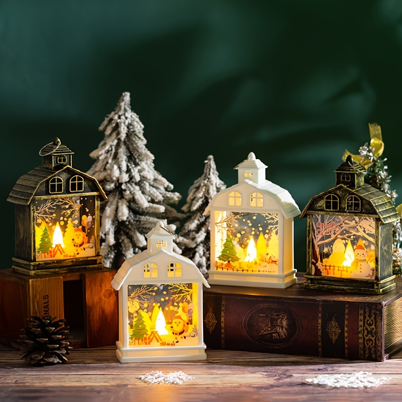 Christmas Decoration Lanterns Santa Claus Snowman Lantern - Temu