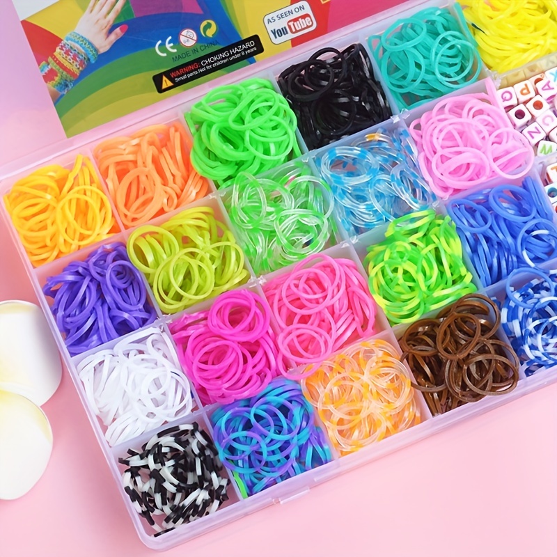 17500 Colorful Rubber Band Loom Refill Bag Set 34 Colors - Temu