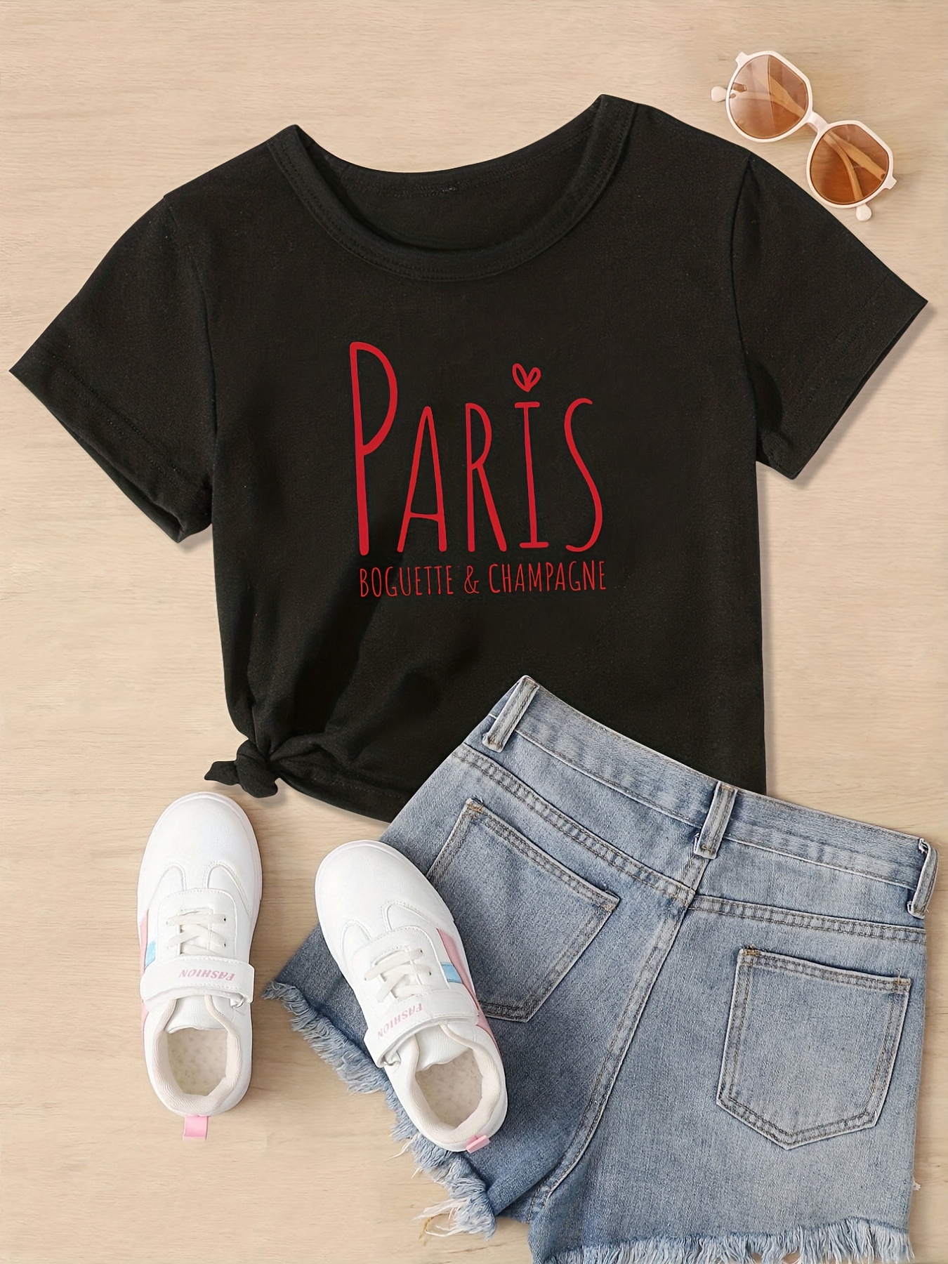 Camiseta Paris niña, Camisetas para niña