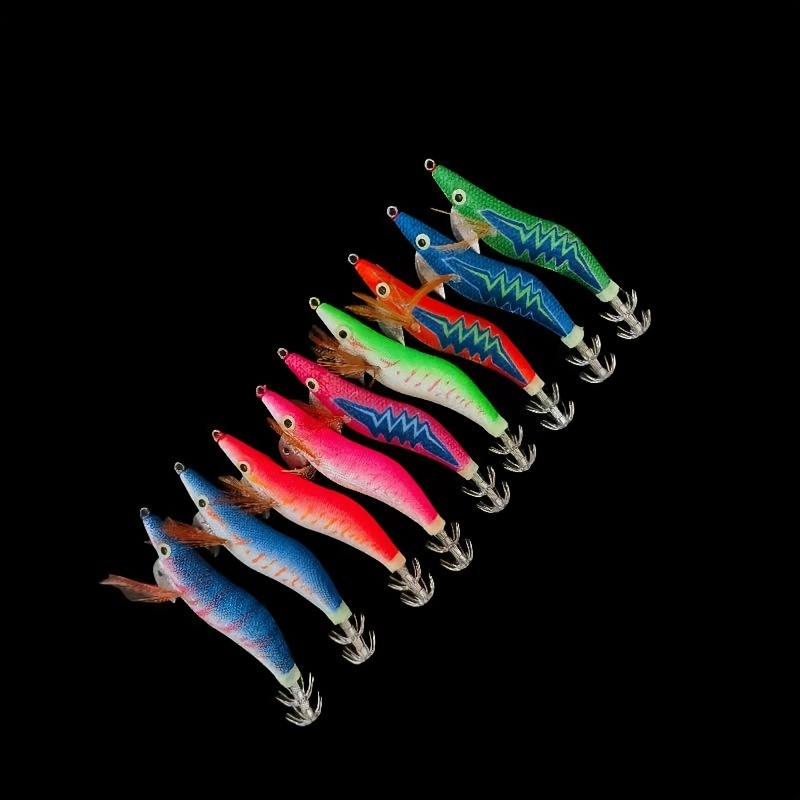 Luminous Wooden Shrimp Squid Bait Hook Ringing Bead 3d - Temu