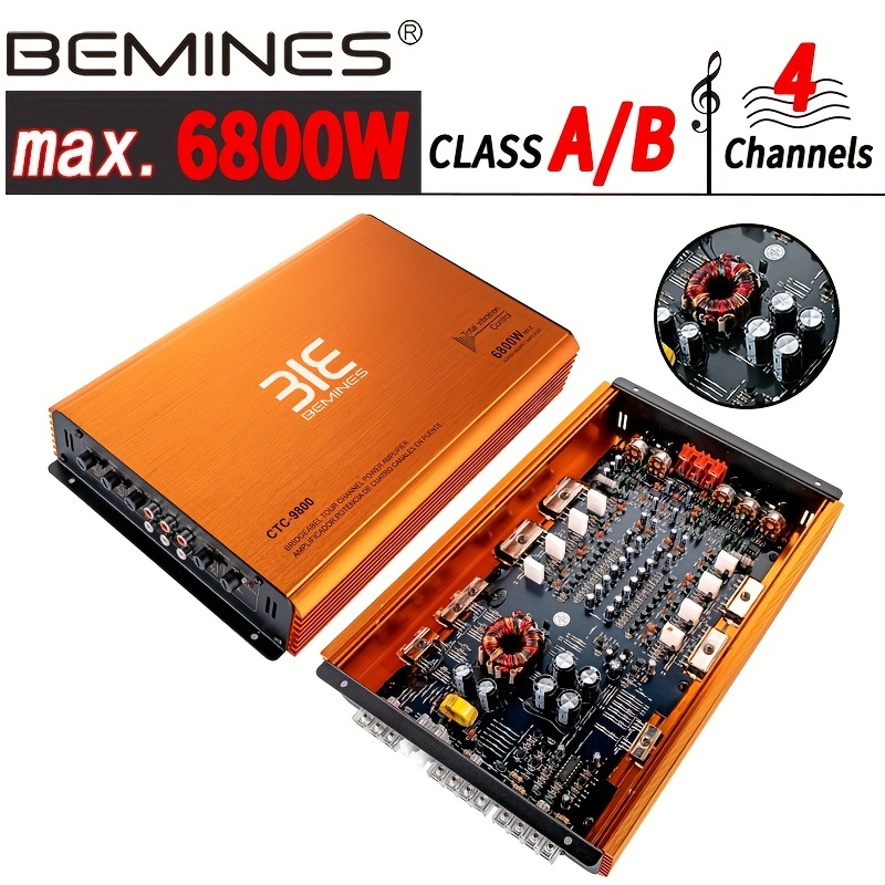4 channel Class A/b Car Power Amplifier 4 Ohm Bridgeable Car
