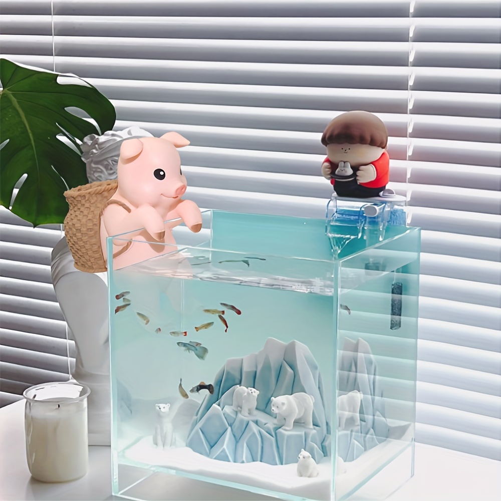 2pcs Cute Little Diver Aquarium Decoration Fish Tank Accessories
