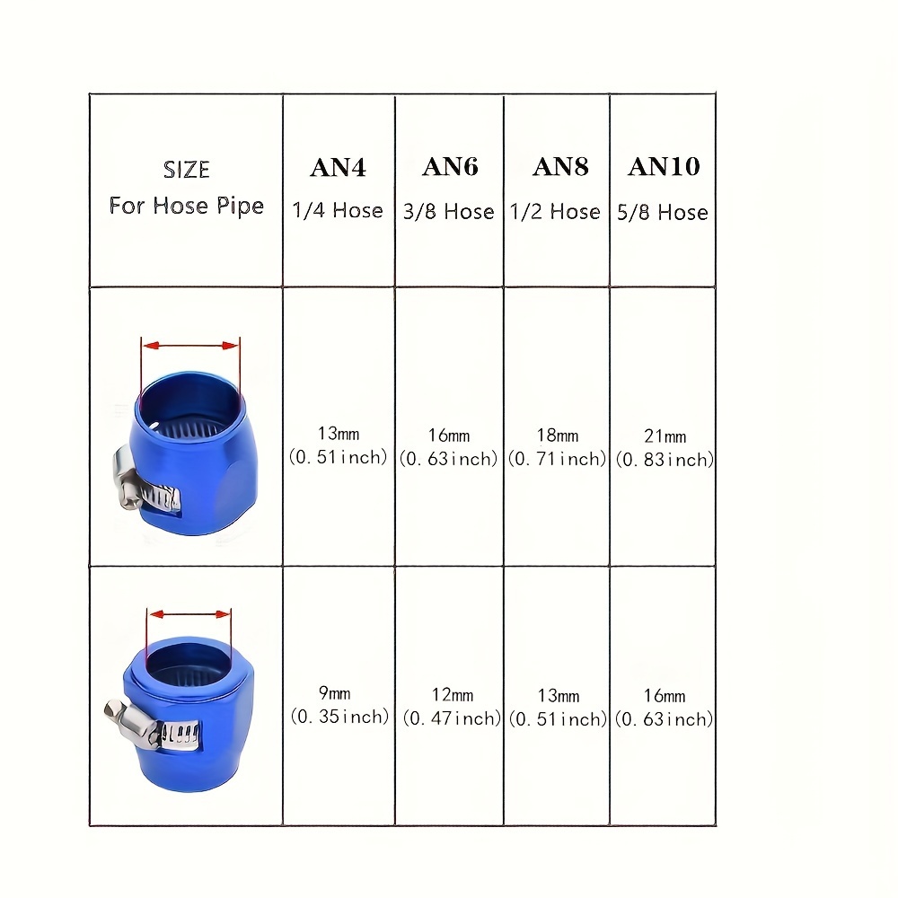 6AN Hose Separator Fuel line Mounting Clamps, Aluminum Hose Fitting Adapter, Great for 3/8 Fuel Hose, Oil Line, Brake Line, Water Pipe and Gas