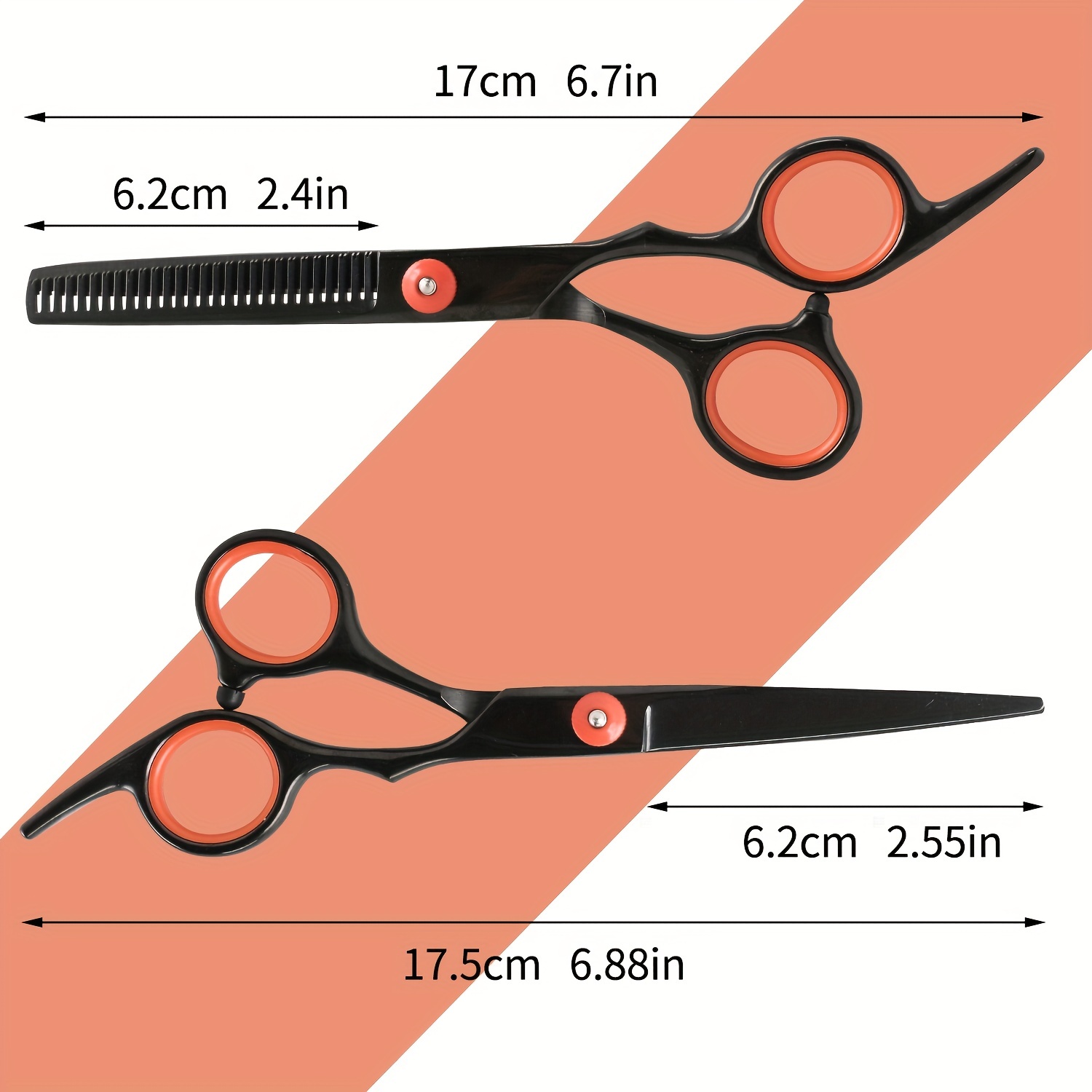 1pcs Professional Hair Cutting Scissors Shears, Black Golden Haircut  Scissors, Hairdresser Scissors Tools