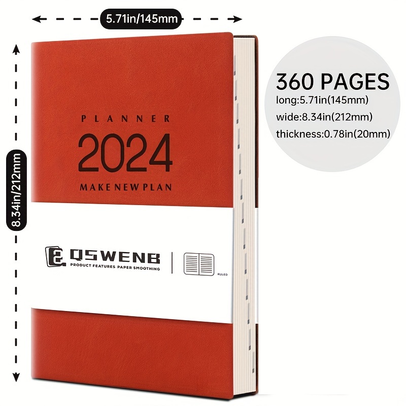 Agenda 2024 dia por pagina: Español - Tamaño grande a4 - 365 Días de Enero  a Diciembre 2024 | Cubierta Floral. (Spanish Edition)