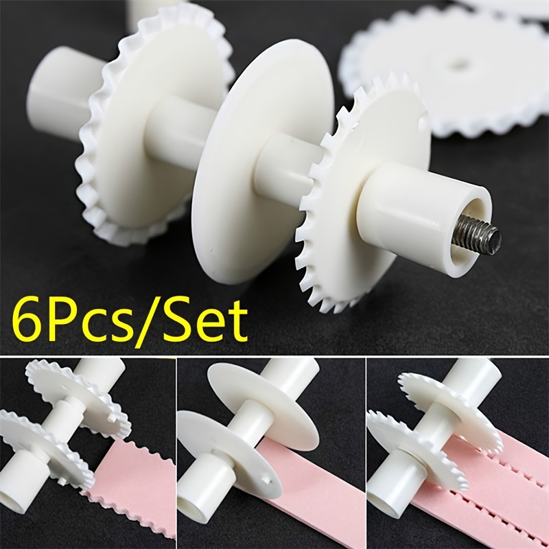 

6pcs/set Fondant Ribbon Roller Cutters Flower Border Cake Decoration Mold Diy Dough Cutting Tool Pastry Tools Accessories Baking Supplies