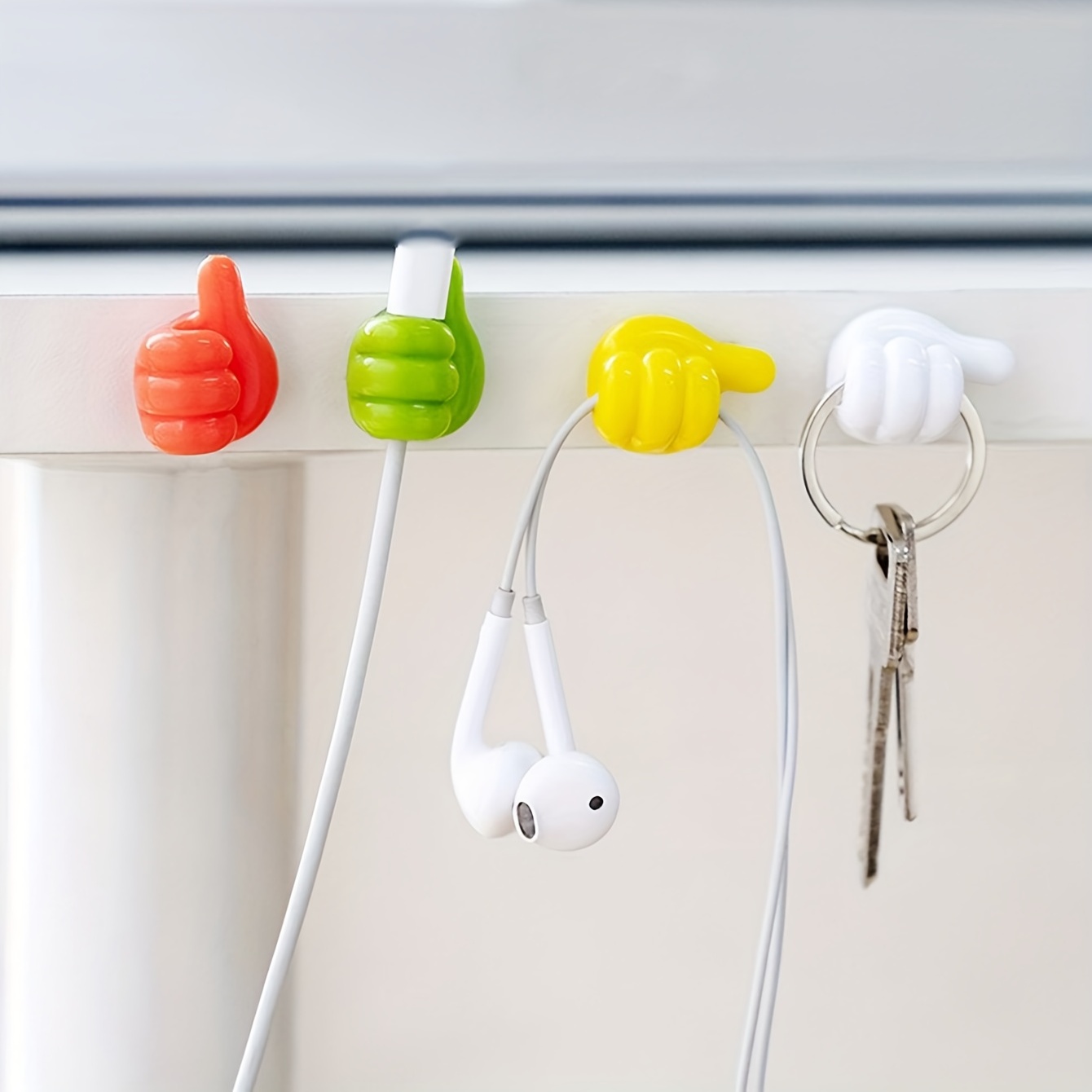 Thumb Wall Hooks Funny Cord Holders Cables Self adhesive - Temu