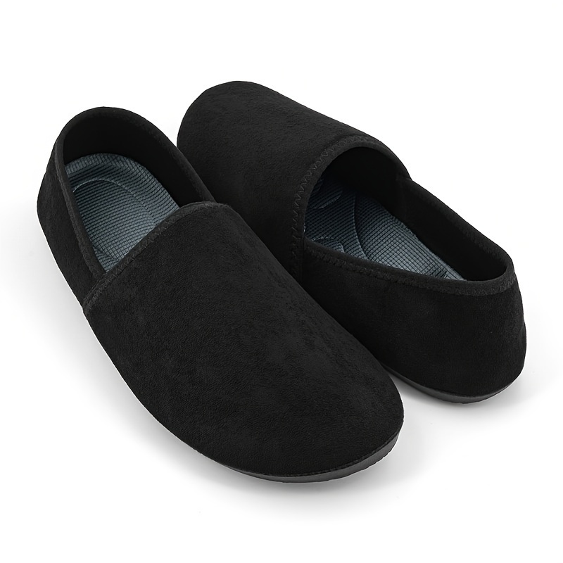  QZKDM Adult Lightweight Non-Slip Grip Indoor or Outdoor House  Slippers House Home Shoes Comfort & Chic Style for Men Women  (QZ20005AllBlack35)