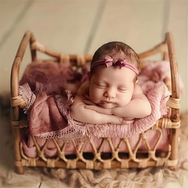Poussette en rotin pour bébé, accessoires de photographie, jouet rétro pour  Studio Photo, décoration de chambre