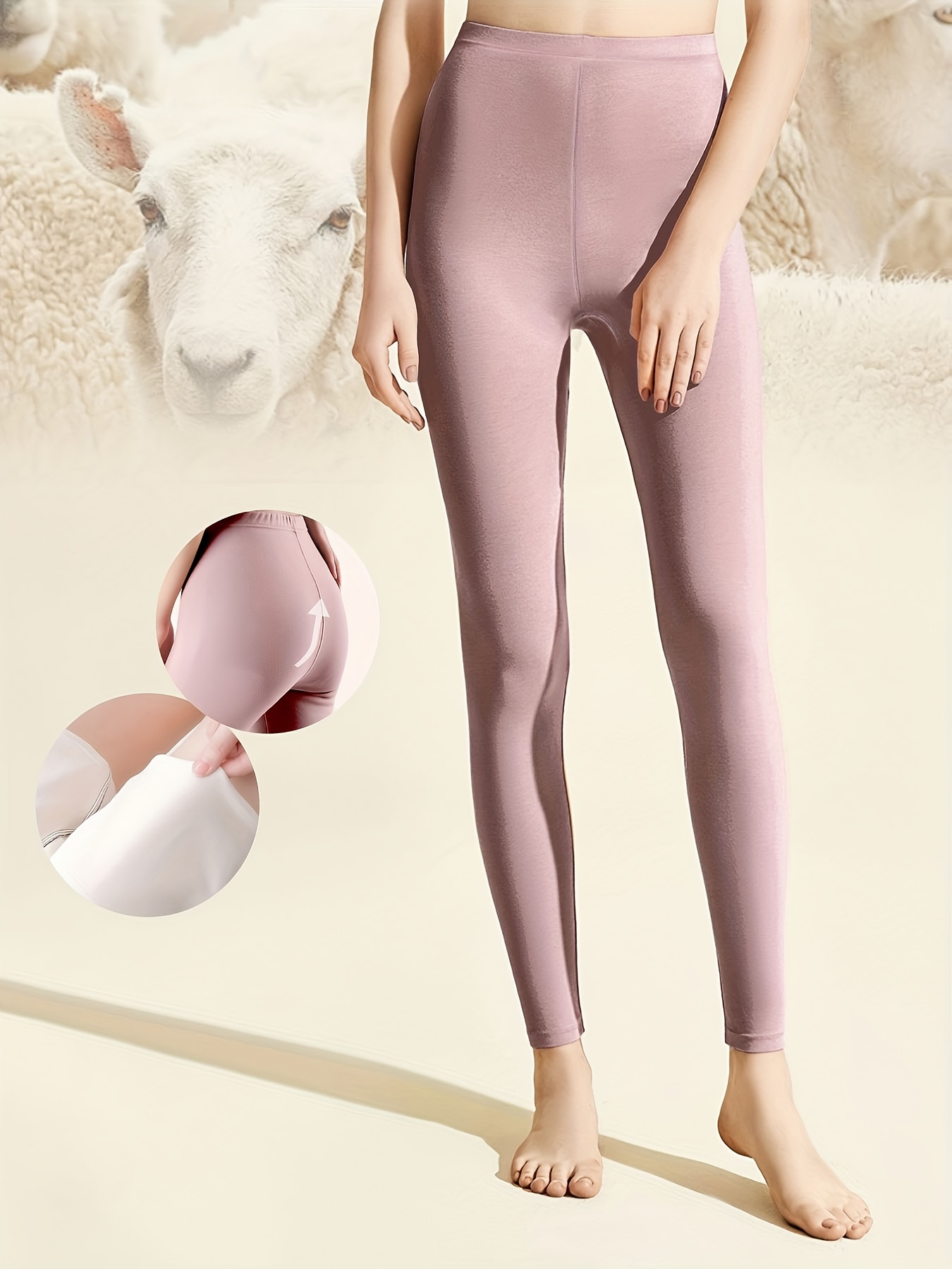 Plush Lined Thermal Pants Soft Comfy Slim Elastic Tights - Temu