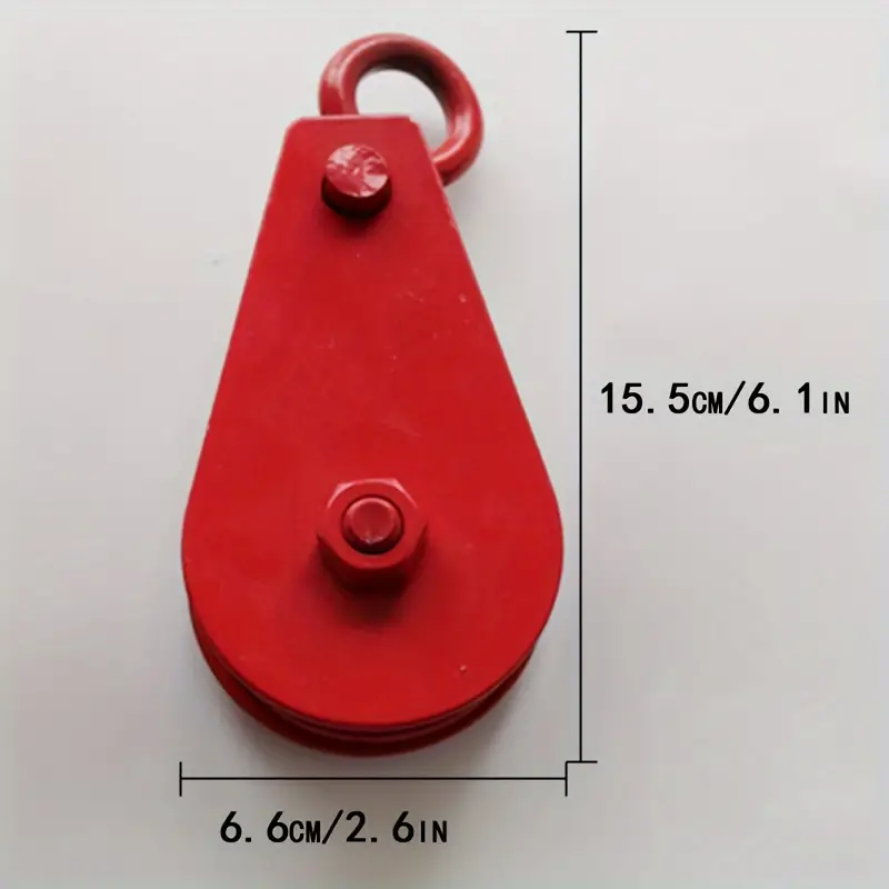 Lifting Single Wheel Pulley Ring Type Hook Type Metal Red - Temu
