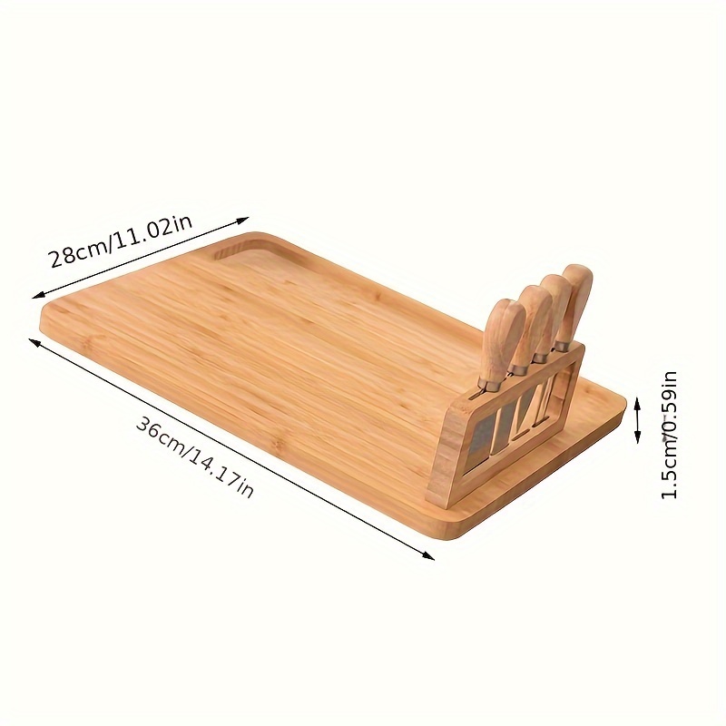 SMIRLY Juego de tablas de cortar de bambú, juego de tablas de cortar de  madera con soporte, tablas de cortar de madera grandes para cocina, tabla  de