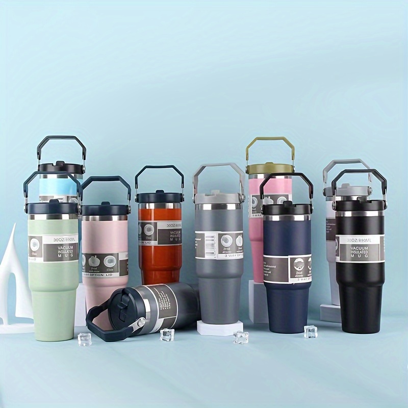 Vacuum Flask With 2 Cup Lids 304 Stainless Steel Tea Cup Car - Temu