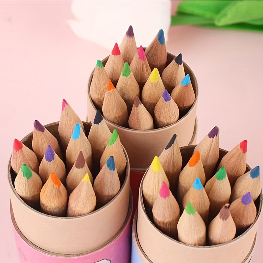 Cute Bear Color Pencils Creative Stationery Long - Temu