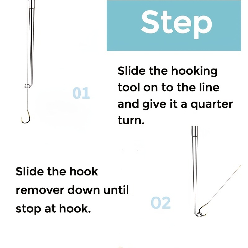 OROOTL Stainless Steel Fish Hook Remover Portable and Durable Saltwater Fishing Hook Removing Extractor Long Fishhook Removal Tool