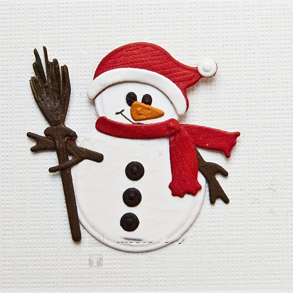 Mini Snowman Set Metal Cutting Dies For Diy Album Paper Card - Temu