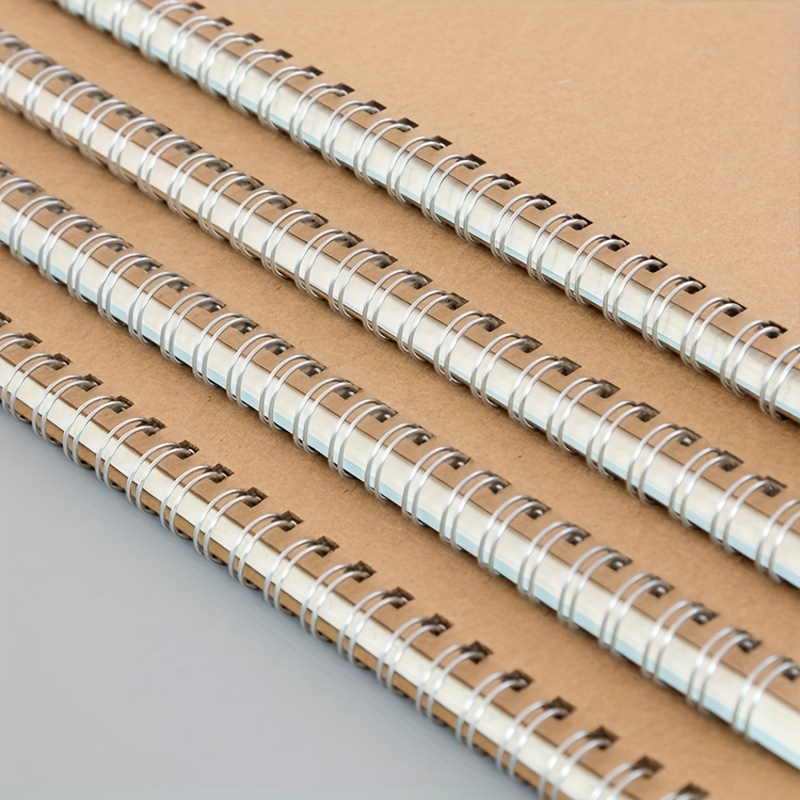  Soft Cover Spiral Notebook Journal 2-Pack, Blank Sketch Book  Pad, Wirebound Memo Notepads Diary Notebook Planner with Unlined Paper, 100  Pages/ 50 Sheets, 7.5 inch x 5.1 inch (Brown) : Office Products