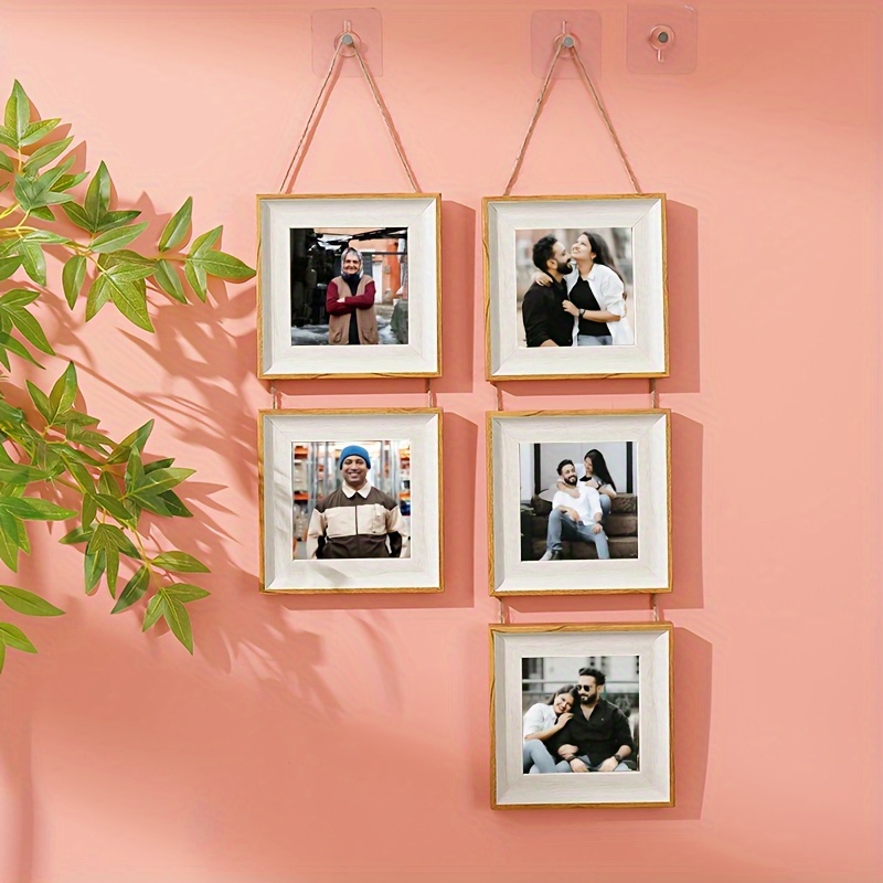 Moderna cornice per foto di famiglia Vintage da appendere alla parete  portafoto foto da parete cornici adesive per la decorazione del soggiorno  di casa - AliExpress