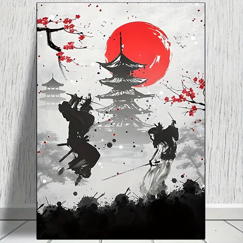 Japanese Samurai Ink Painting Art Print by The Lotus Room