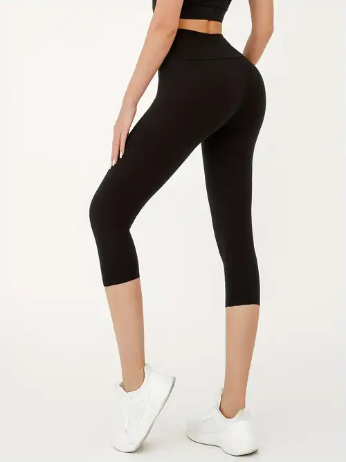 FULLSOFT 3 Pack Capri Leggings for Women - High Waisted Tummy Control Black  Workout Yoga Pants