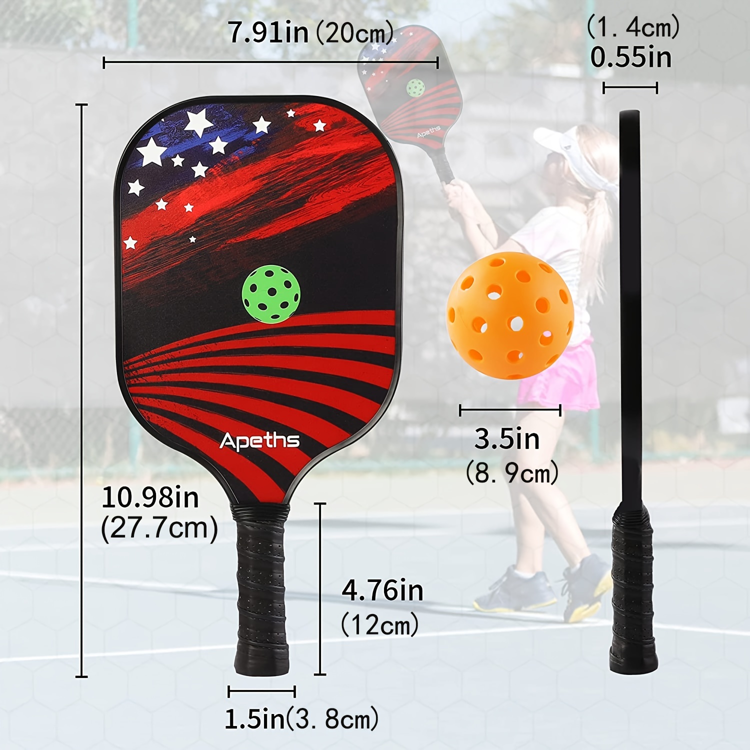 Pickleball Paddle Exercise Comfort Grip Tennis Racket for