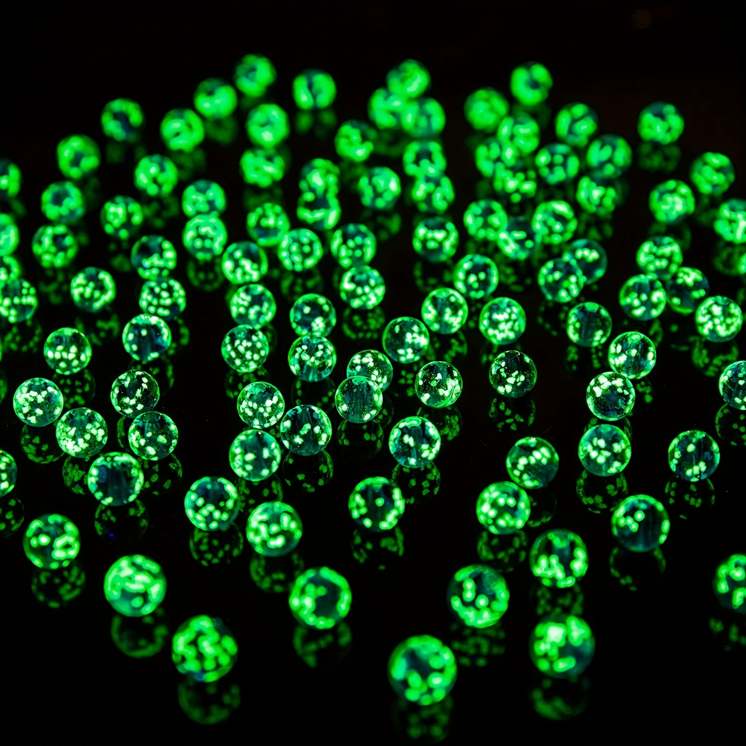 30Pcs Luminous Glass Beads for DIY Craft
