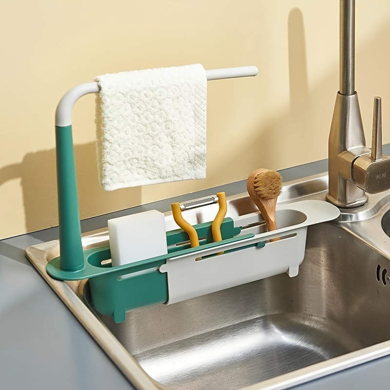Telescopic Sink Holder, Expandable Kitchen Sink Organizer Rack
