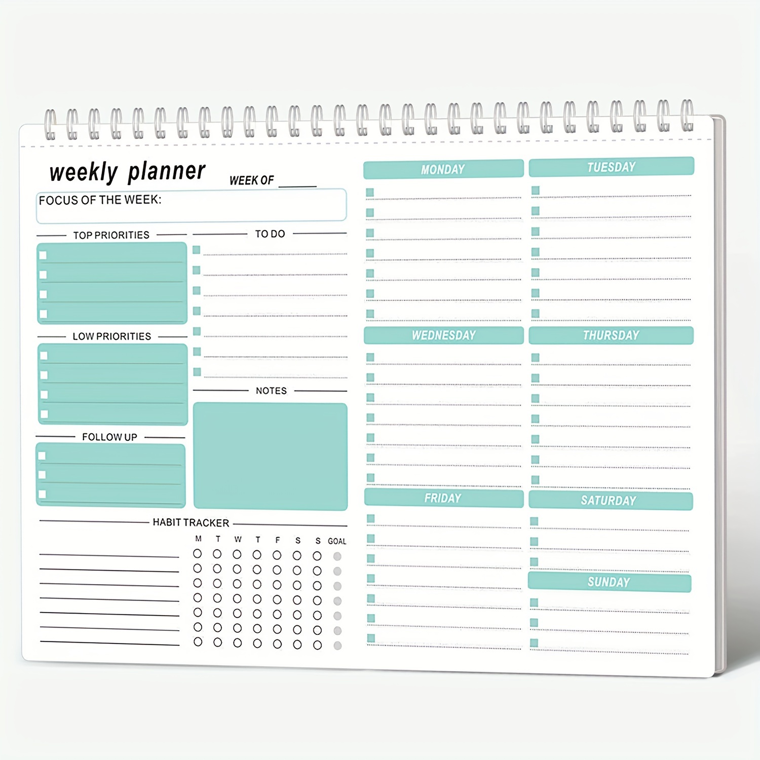 Agenda 52 Weekly Planner, Faith Paper Notepad, Undated Notepad 