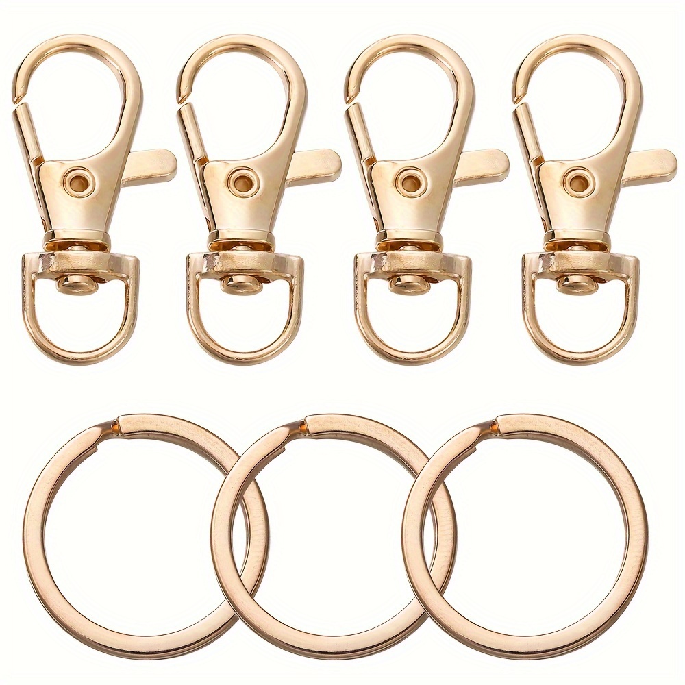 Swivel Clasps Set Lanyard Snap Hooks With Key Chain Rings - Temu