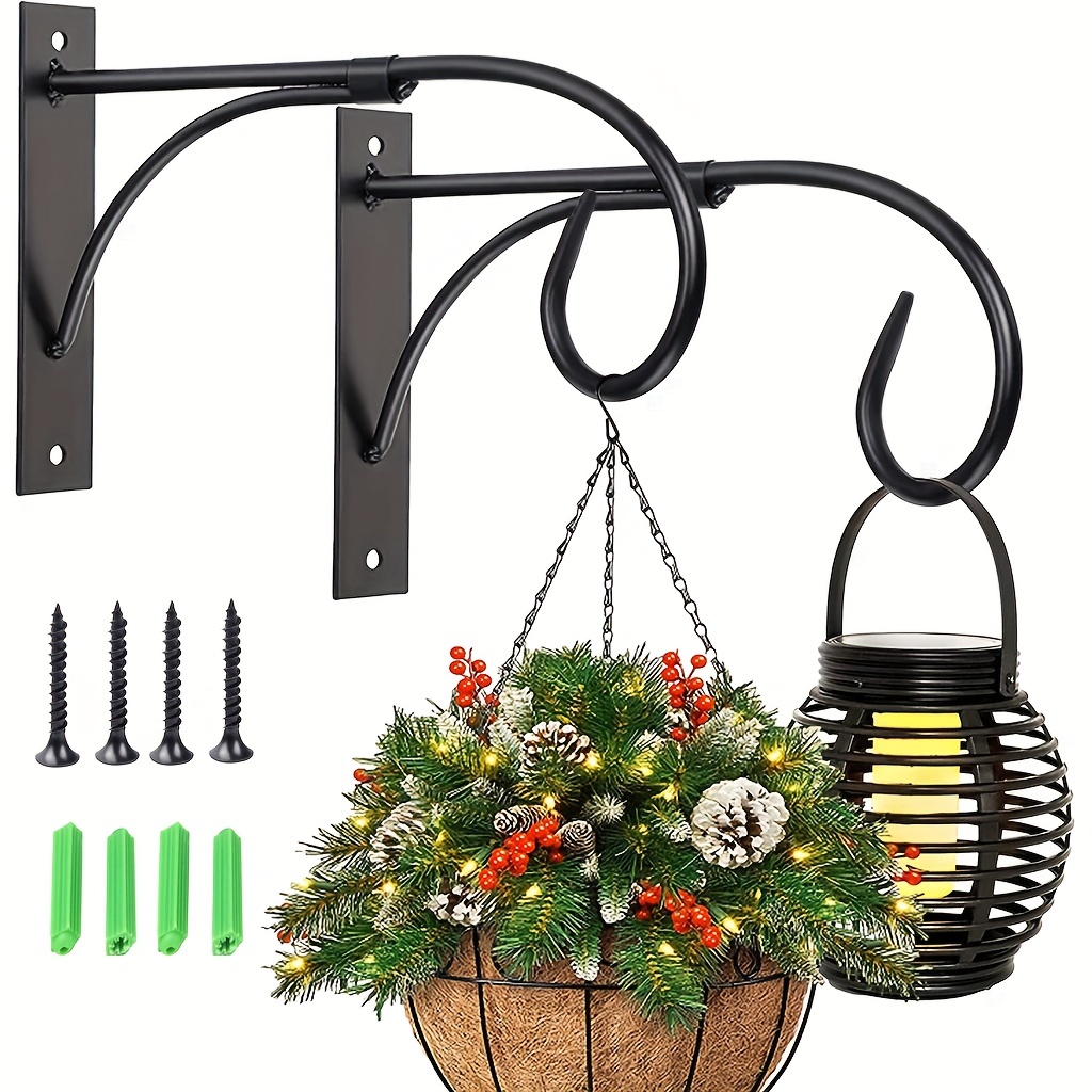 1pc Garden Cast Iron Hook Bracket Metal Practical Wall Mounted Flower Pot  Basket For Outdoor Indoor Hanging Plants Supplies - Patio, Lawn & Garden -  Temu
