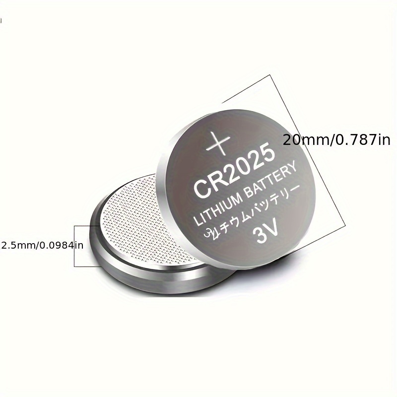 CR-2025 Pila de litio tipo botón para mando de garaje llave de