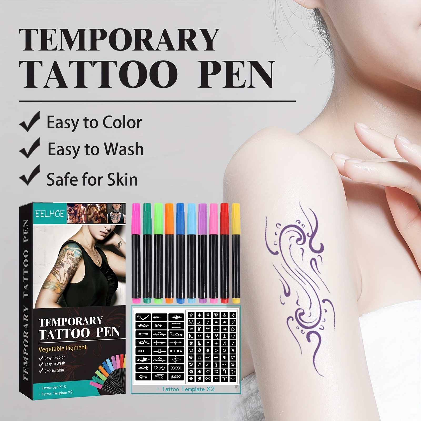 Washable Temporary Tattoo Body Marker Pen